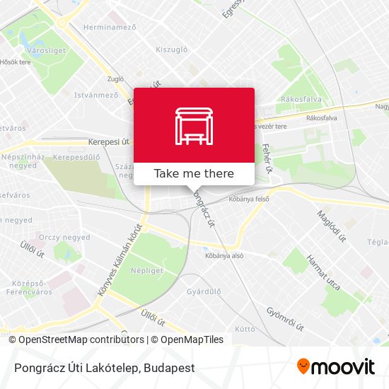 Pongrácz Úti Lakótelep map