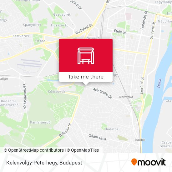 Kelenvölgy-Péterhegy map