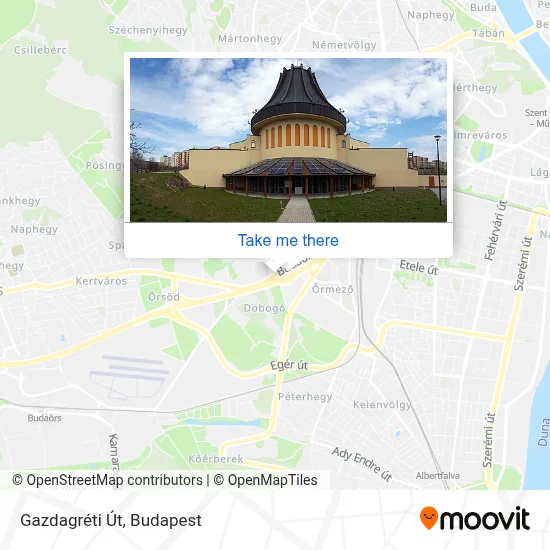 Gazdagréti Út map