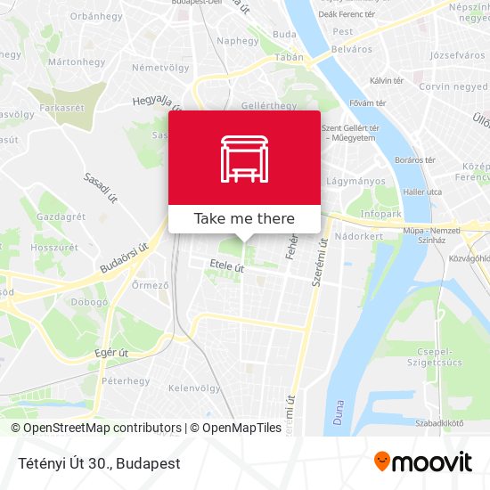 Tétényi Út 30. map