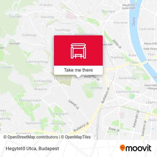Hegytető Utca map