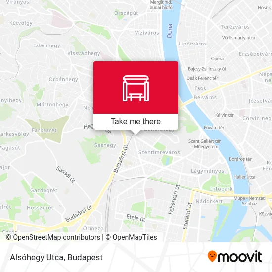 Alsóhegy Utca map
