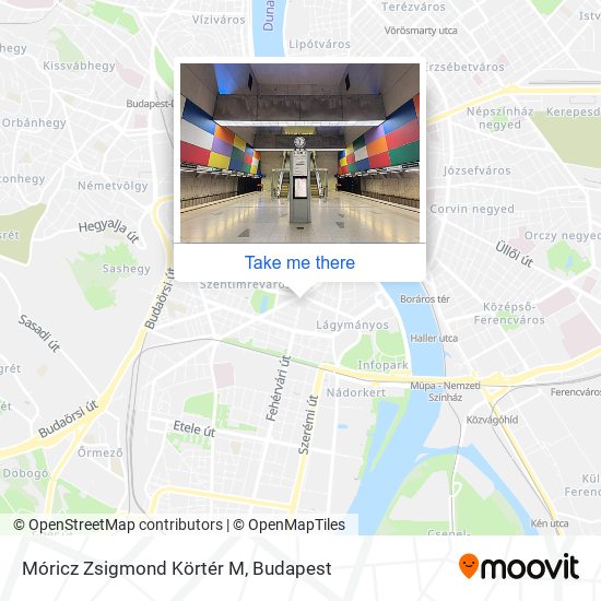 Móricz Zsigmond Körtér M map