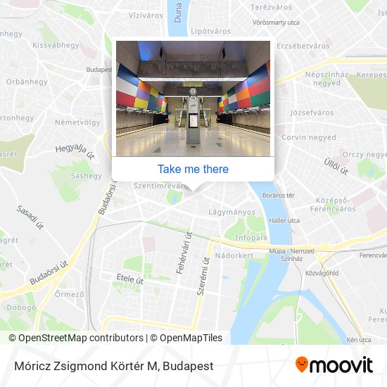 Móricz Zsigmond Körtér M map