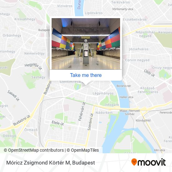 Móricz Zsigmond Körtér M map