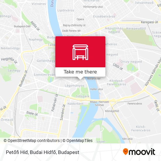 Petőfi Híd, Budai Hídfő map