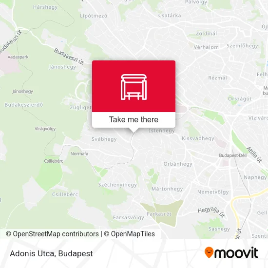 Adonis Utca map
