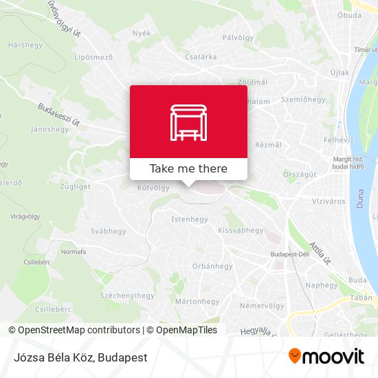 Józsa Béla Köz map