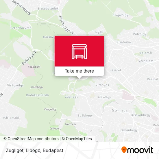 Zugliget, Libegő map