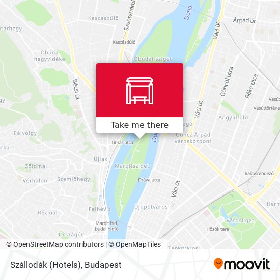 Szállodák (Hotels) map