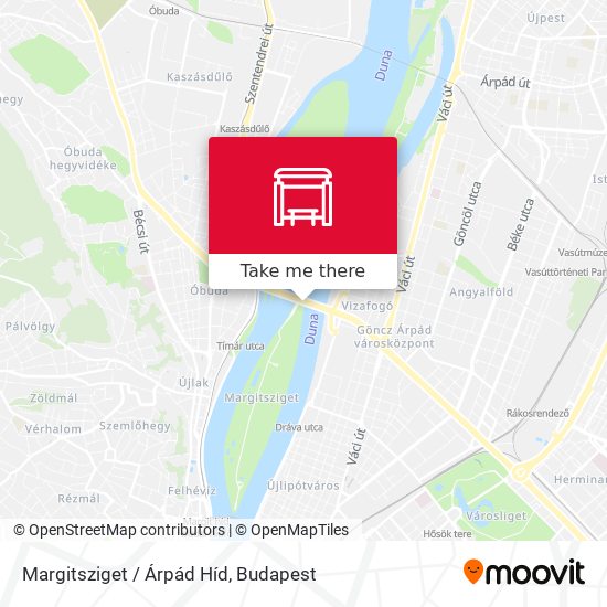 Margitsziget / Árpád Híd map