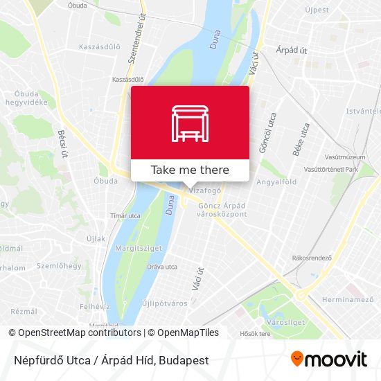 Népfürdő Utca / Árpád Híd map
