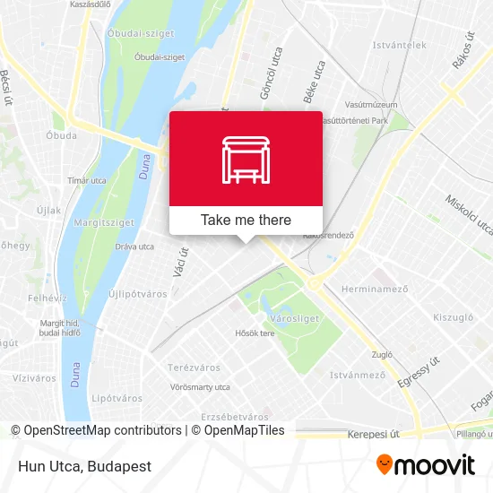 Hun Utca map