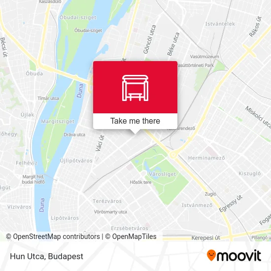 Hun Utca map
