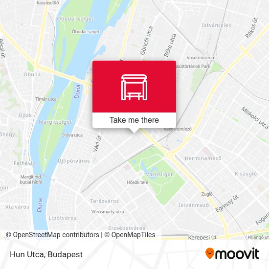 Hun Utca map