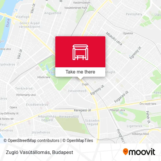 Zugló Vasútállomás map