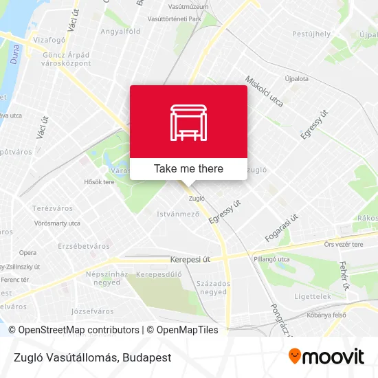 Zugló Vasútállomás map