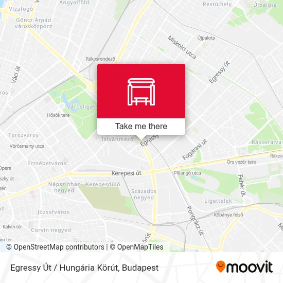 Egressy Út / Hungária Körút map