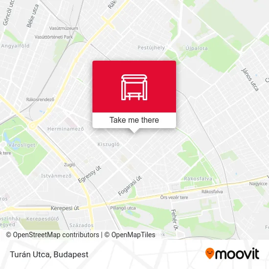 Turán Utca map