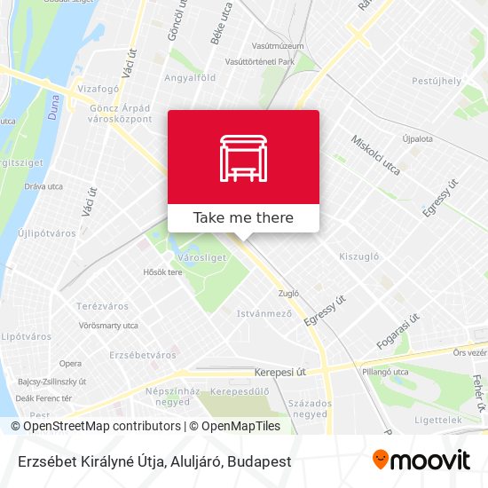 Erzsébet Királyné Útja, Aluljáró map