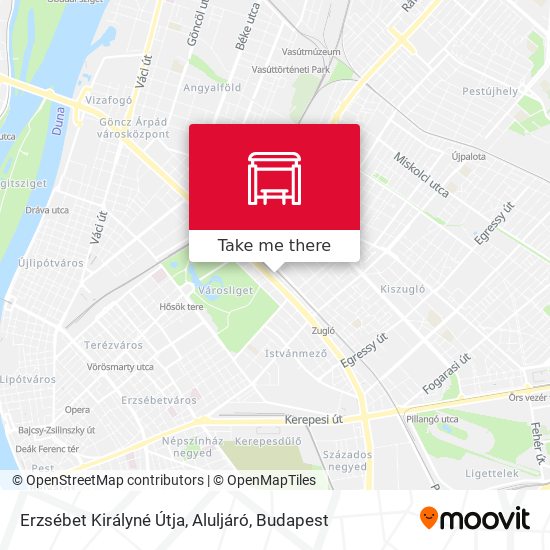 Erzsébet Királyné Útja, Aluljáró map