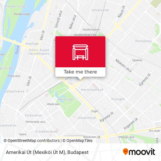 Amerikai Út (Mexikói Út M) map