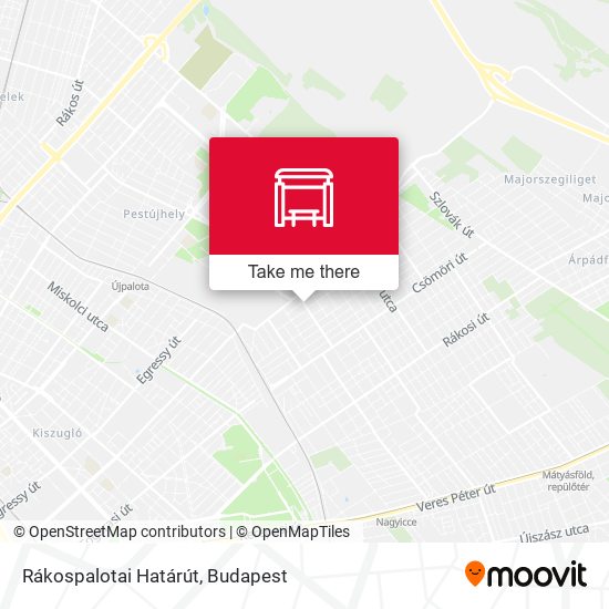 Rákospalotai Határút map