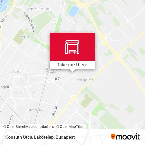 Kossuth Utca, Lakótelep map