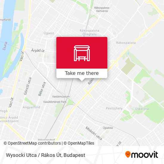 Wysocki Utca / Rákos Út map