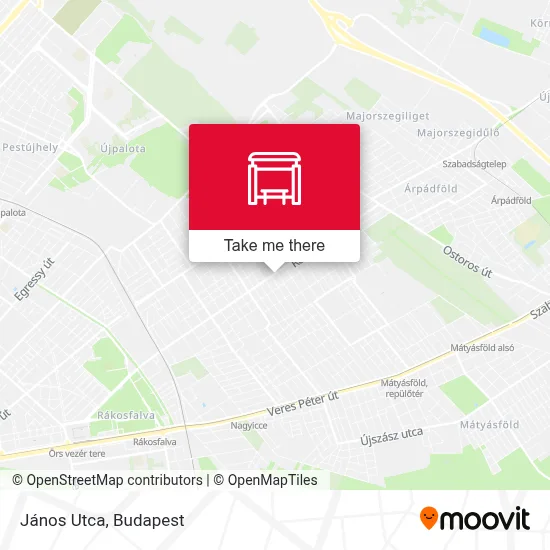 János Utca map