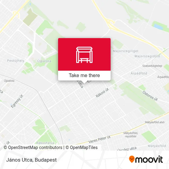 János Utca map