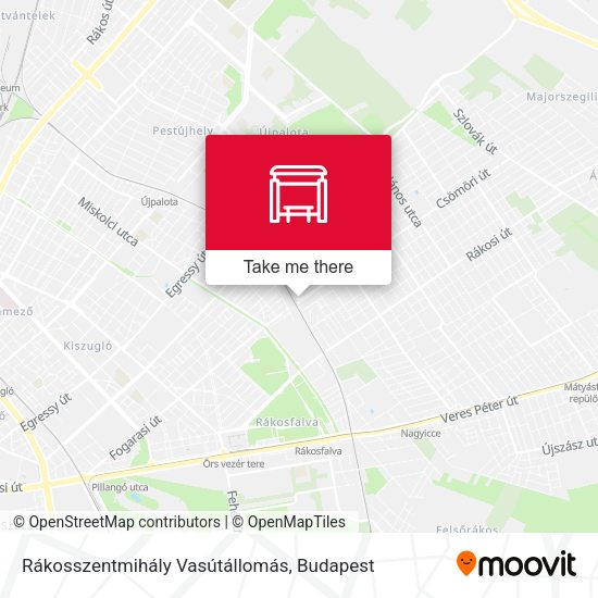 Rákosszentmihály Vasútállomás map