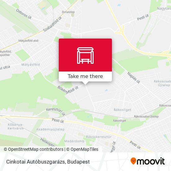 Cinkotai Autóbuszgarázs map