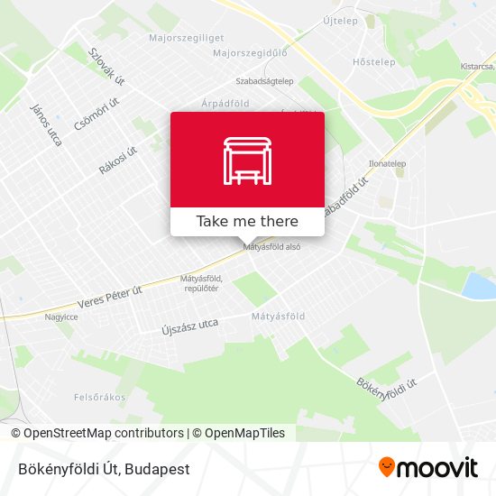 Bökényföldi Út map