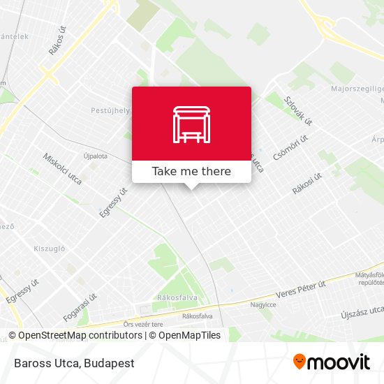 Baross Utca map