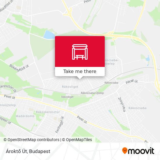 Ároktő Út map