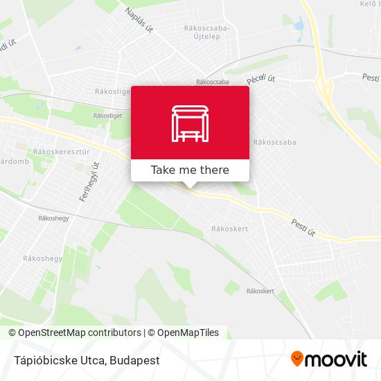 Tápióbicske Utca map