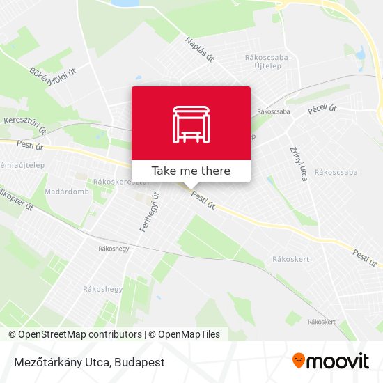 Mezőtárkány Utca map