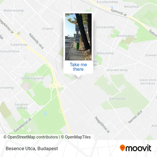Besence Utca map