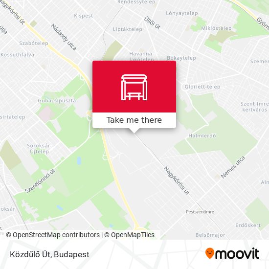 Közdűlő Út map