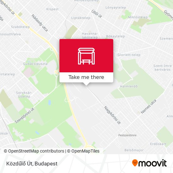 Közdűlő Út map