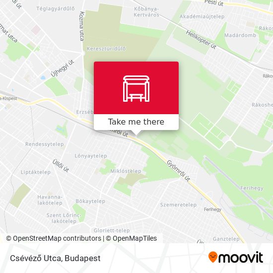 Csévéző Utca map