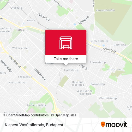 Kispest Vasútállomás map