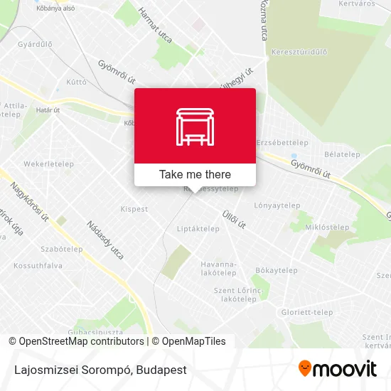 Lajosmizsei Sorompó map