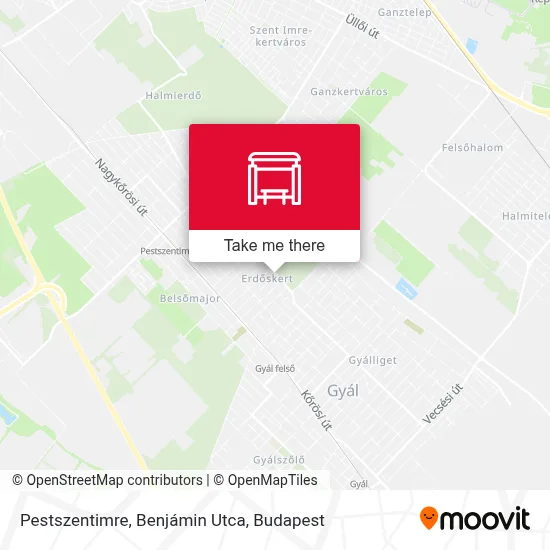 Pestszentimre, Benjámin Utca map