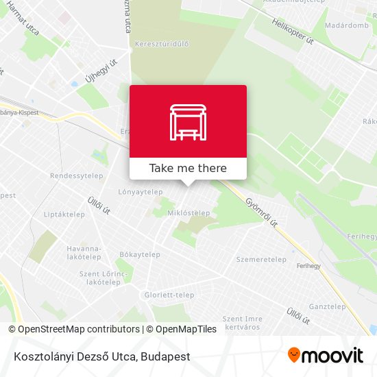 Kosztolányi Dezső Utca map