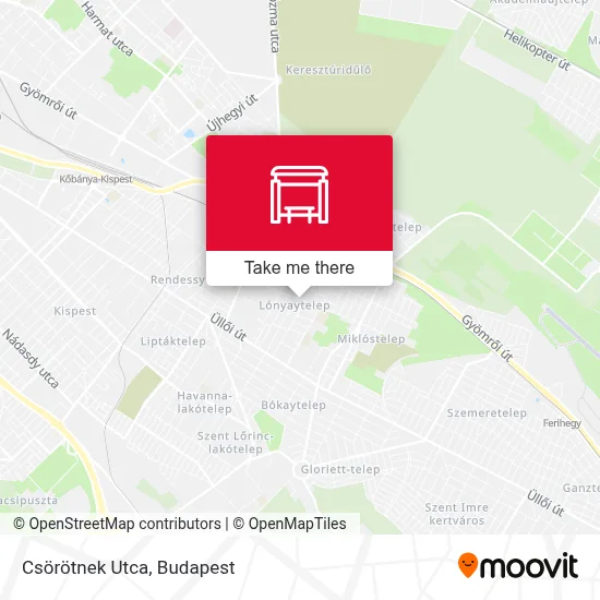 Csörötnek Utca map