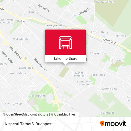 Kispesti Temető map