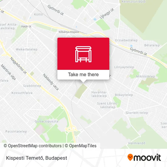 Kispesti Temető map