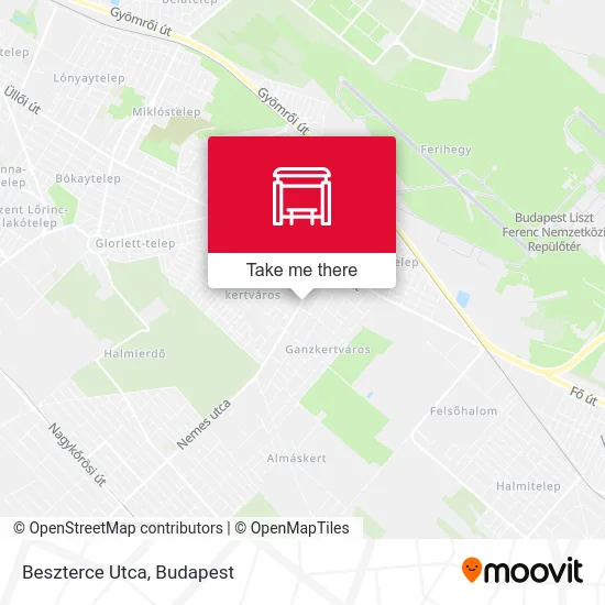 Beszterce Utca map